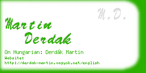 martin derdak business card