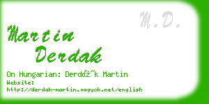 martin derdak business card